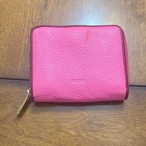 Fossil Vibrant Pink Leather Wallet